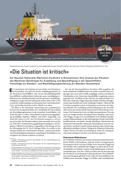 HANSA 2015 &ndash; Nr. 10 - German Tanker Shipping