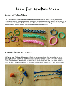 Ideen für Armbändchen