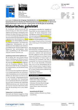 Historisches geleistet - Handwerk in der Denkmalpflege