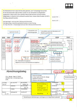 Ein MitarbeiterIn hat im April 145 Stunden geleistet, und 7