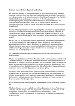 Einf&uuml;hrung in die systemische Organisationsentwicklung