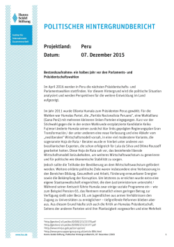 ein halbes Jahr vor den Parlaments- und - Hanns-Seidel