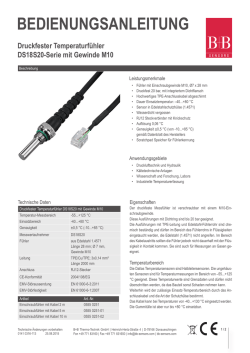 Druckfester Temperaturf&uuml;hler DS18S20
