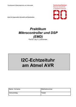 I2C-Echtzeituhr am Atmel AVR