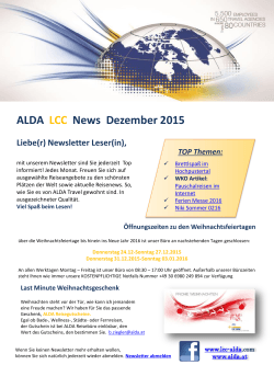 ALDA LCC News Dezember 2015