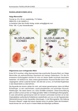 RUSSULARUM ICONES - Mycologia Bavarica