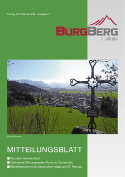 Burgberger Mitteilungsblatt Nr. 04/2016