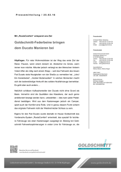 Goldschmitt-Federbeine bringen dem Ducato Manieren bei