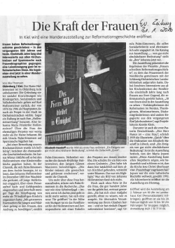 Bericht Evangelische Zeitung vom 31. Januar