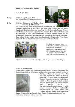 Ein Fest f&uuml;rs Leben - Literarisch Reisen