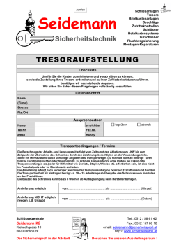 Checkliste Tresoraufstellung