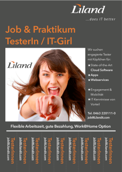 Job & Praktikum TesterIn / IT-Girl