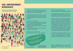 GIRL-EMPOWERMENT - Workshops für Mädchen und junge Frauen