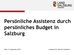 Persönliche Assistenz durch persönliches Budget in Salzburg