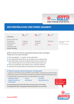 IHR PERS&Ouml;NLICHES UND FAIRES ANGEBOT