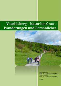 Vasoldsberg – Natur bei Graz – Wanderungen und Persönliches