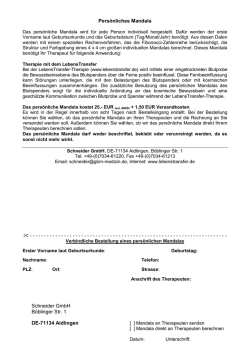 Persönliches Mandala Schneider GmbH Böblinger