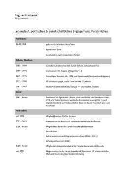 Lebenslauf, politisches & gesellschaftliches