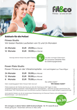 Erreichen wir gemeinsam dein persönliches Ziel! Fitness