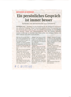 Ein pers&ouml;nliches Gespr&auml;ch ist immer besser