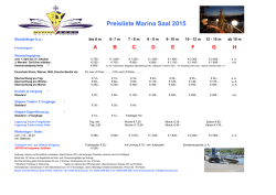 Preisliste Marina Saal 2015