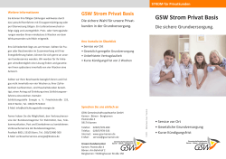 GSW Strom Privat Basis - Gemeinschaftsstadtwerke Kamen, Bönen
