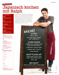 Japanisch kochen mit Ralph - V