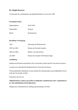 Dr. Ralph Drouven - Splendid Medien AG
