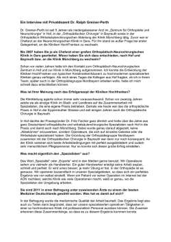 Ein Interview mit Privatdozent Dr. Ralph Greiner