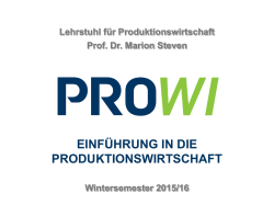 einf&uuml;hrung in die produktionswirtschaft