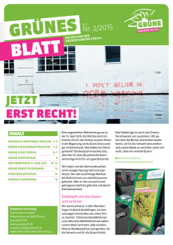 gr&uuml;nes blatt - Kanton Z&uuml;rich