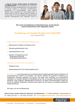 Information - HELMUT FISCHER GmbH Institut für Elektronik und