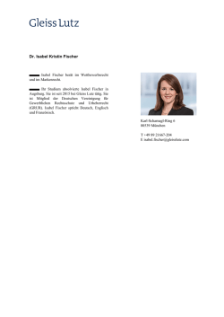 Dr. Isabel Kristin Fischer