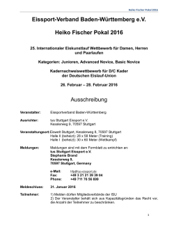 Heiko Fischer Pokal 2013 - Deutsche Eislauf