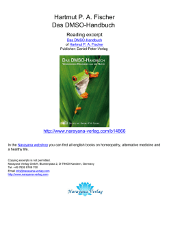 Hartmut PA Fischer Das DMSO-Handbuch