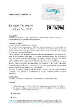 Ein neuer Tag beginnt &ndash; und ich freu mich!