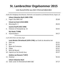 St. Lambrechter Orgelsommer 2015
