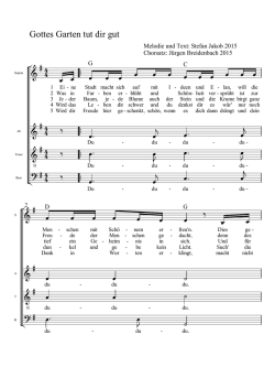Gottes Garten Chorsatz SATB