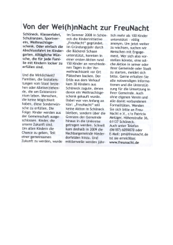 Von der Wei(h)nNacht zur FreuNacht