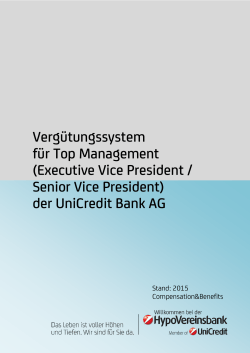 Vergütungssystem für Top Management (Executive Vice President