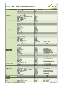 Ausstellungsliste