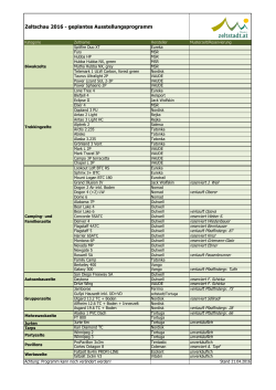 Ausstellungsliste