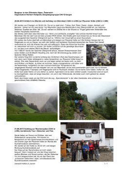 Bergtour in den Zillertaler Alpen, Österreich Organisation Norbert