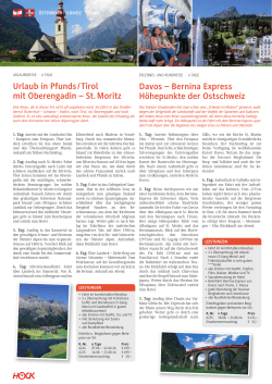 Urlaub in Pfunds / Tirol mit Oberengadin