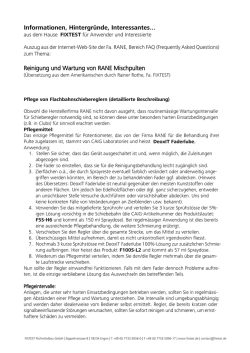 Pflegeanleitung Rane Mischpult