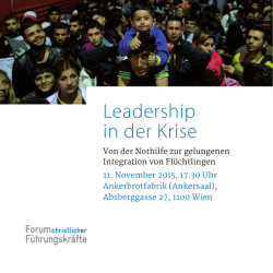 Einladung Leadership in der Krise - Forum Christlicher Führungskräfte