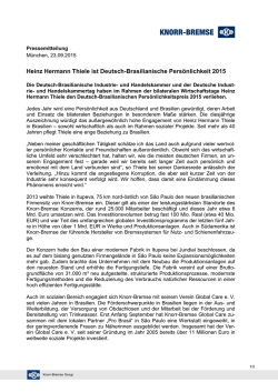 Heinz Hermann Thiele ist Deutsch-Brasilianische Pers&ouml;nlichkeit 2015