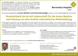 Persönlichkeit (m/w) mit Leidenschaft für die Innere Medizin und