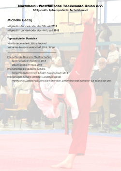 Nordrhein - Westfälische Taekwondo Union eV Michelle