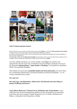 Liebe Freunde und Interessierte! Auf einer Anh&ouml;he